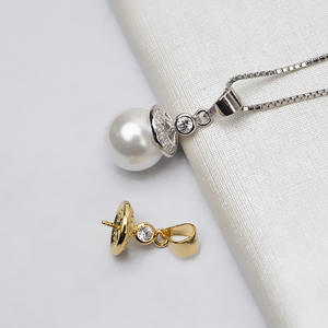 Colgante de Plata S925, Baotou Grande, 10-15, Tocado Moderno para Mujer, 738, Bandeja Vacía, Accesorios para DIY, Colgantes y Dijes Finos - Product Image 2