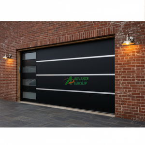 Porte de garage sectionnelle de luxe, durable, résistante aux typhons, en acier galvanisé lourd, avec protection contre le vent - Product Image 1