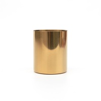 Porte-stylos de luxe MAXERY en acier inoxydable doré, organiseur de bureau moderne, pot à pinceaux de maquillage en métal pour le bureau et la décoration de la maison