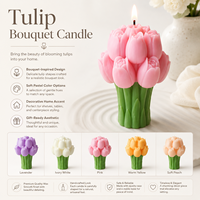 Handgemaakte tulpenboeket sojawas geurkaars romantische bloemvormige creatieve aromatherapie cadeau voor Valentijnsdag bruiloft huisdecoratie