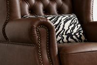 Maßgefertigte Möbel aus Foshan: Einzelsofa, Echtleder, Vintage-Stil Wohnzimmer-Loungesessel, Hochlehniger Sessel für das Schlafzimmer