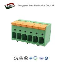 AOSI 7.5mm Bornier à levier à ressort pour PCB DG2206R 41A 600V 24 à 8AWG Connecteur de câble PA94V0 pour contrôle industriel