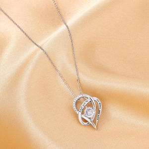 Collar de Regalo con Forma de Corazón de Circonio Aaa de Alta Calidad al por Mayor, Joyería de Lujo para Mujer, Te Amo hasta la Luna y de Regreso - Product Image 2