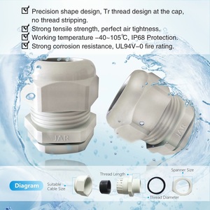 JAR V0 Résistant au Feu Anti-UV Avec <span class=keywords><strong>Silicone</strong></span> Cut Sealing PA66 Presse-étoupe Étanche - Product Image 5
