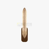 Lampe murale en marbre espagnol naturel de style postmoderne et luxueux avec abat-jour conique LED pour chambre à coucher, salon, couloir