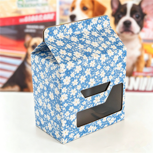 Boîte d'emballage pour friandises pour animaux de compagnie en papier ondulé écologique recyclable avec logo personnalisé, laminage mat et fenêtre en PET - Product Image 2