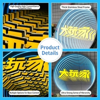 Miroir à LED personnalisé à mille couches effet abysse pour fêtes, bars, KTV, clubs, maisons, entreprises, décoration murale, miroir infini 3D RGB pour créer une ambiance