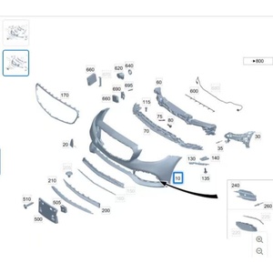 Ensemble de pare-chocs avant pour Classe E W213 E200 E260 E300 2015-2020 d'origine, utilisé, OE A2138852700 - Product Image 3