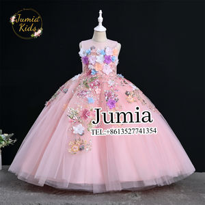 Vestido <span class=keywords><strong>de</strong></span> Niña con Diseño Floral Personalizado ODM, Vestido Mini con Apliques Esponjosos, Diseño Floral, Lindo Vestido Esponjoso Personalizado <span class=keywords><strong>de</strong></span> Verano <span class=keywords><strong>para</strong></span> Fiesta <span class=keywords><strong>de</strong></span> <span class=keywords><strong>Cumpleaños</strong></span> - Product Image 3