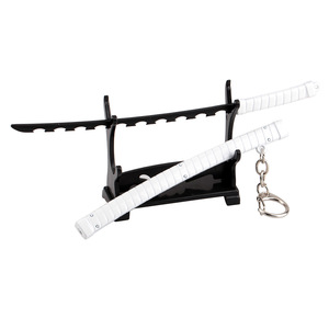 Porte-clés Katana Demon Slayer <span class=keywords><strong>Anime</strong></span> Kimetsu No Yaiba Tanjirou, couteau ninja japonais, mini <span class=keywords><strong>sabre</strong></span> samouraï en fer, jouet cadeau - Product Image 4