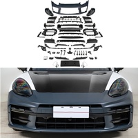 Kit Bumper Depan & Lampu Depan untuk Porsche Panamera 970 (2010-2016), Gaya Turbo yang Ditingkatkan, Bahan PP, Belum Dicat
