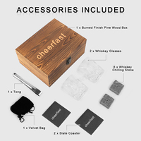 Juego de regalo de piedras para whisky, vasos para bourbon y piedras enfriadoras, incluye posavasos y pinzas, un juego de regalo impresionante para cualquier ocasión