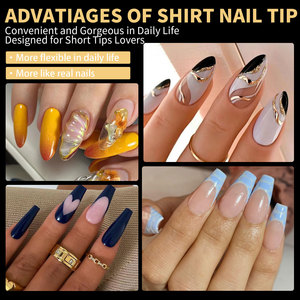 Hot Bán New 480 cái/hộp Châu Âu Và Mỹ Trong Suốt Armor Sheets Traceless Hộp Nail Mẹo - Product Image 5