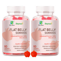 Daynee Gummies à base de plantes pour ventre plat, métabolisme, détoxification, végétaliennes, Vitamine B, amincissantes, pour la santé intestinale, éclaircissement de la peau pour adultes