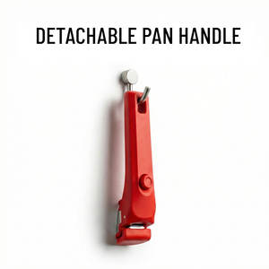 Poignée <span class=keywords><strong>Amovible</strong></span> Rouge E-TOP pour Casseroles et Poêles, Poignée Universelle Détachable Noire, Accessoires de Cuisine Résistants à la Chaleur - Product Image 3