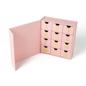 Custom logo Eco Friendly Biodegradable Cardboard Packaging Set Datesreminder Countdown Christmas Calendar Paper Drawer <b>Boxes</b> - Product Image 6
