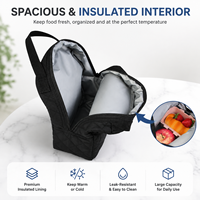 Sac à déjeuner isotherme en coton matelassé pour femmes, sac isotherme de grande capacité, boîte de rangement alimentaire portable, pour le travail, les voyages, OEM