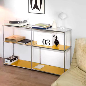 Estantería y Exhibidor de Acero Inoxidable de Múltiples Niveles, Estilo Moderno y Sencillo, para <span class=keywords><strong>Pasillo</strong></span>, Mueble para el Hogar Personalizable - Product Image 2