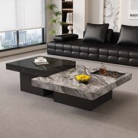 Ensemble de tables basses en pierre de luxe minimaliste italien, design simple et créatif, pour salon, forme carrée, haut de gamme