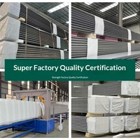 Panel Sandwich PU Dua Lapis Cembung Cekung 950mm Poliuretan Dinding Eksterior Ruang Berjemur Atap Anti Hujan Kedap Suara Atap Paduan Aluminium