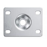 Plaque de montage en acier au carbone zingué sur mesure OEM, plaque de connexion robuste pour roues de meubles, pièce estampée en métal
