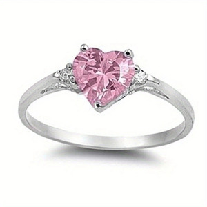 Anello a Forma di Cuore per Donne, Gioiello da Dito Semplice e alla Moda - Product Image 6