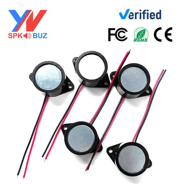 Factory Direct Sales 26*16MM 2616 DC12V High Quality IP67 Waterproof High Decibel Piezo Active Buzzer Alarm for Fire Safety