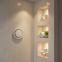Installation de climatisation et de ventilation avec un plafond circulaire direct. Valve d'échappement en plastique ABS.