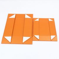 Caja de Regalo Plegable Magnética Rígida Naranja para Ropa Interior y Prendas Personalizadas de Lujo con Laminado Mate y Grabado