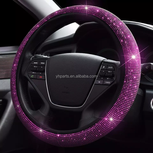 Funda Universal para <span class=keywords><strong>Volante</strong></span> de 38CM con Cristales Brillantes, Protector de <span class=keywords><strong>Volante</strong></span> Transpirable y Antideslizante - Product Image 4