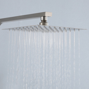 Hochwertige Quadratische Badewannenarmatur Gebürstet 3-Funktionen Warm- und Kaltwassermischer Badezimmer-Duschsets - Product Image 5
