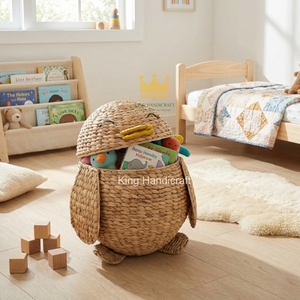 Panier de rangement en forme de pingouin, tissé à la main, durable, style animalier, mignon, en forme d'oiseau, pour enfants, du Vietnam, à prix abordable - Product Image 3