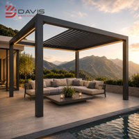 Pergola pliante en aluminium avec système de toit rétractable électrique pour terrasse, restaurant et projets commerciaux