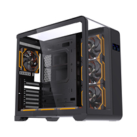 Zeromaster Gaming PC Case Tempered Glass Computer Chassis with Temperature Display Support 360mm Liquid Cooling ATX Case OEM ODM
