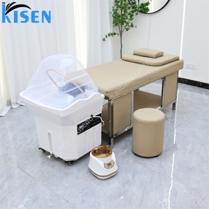 เตียงสระผมไฟฟ้า KISEN รุ่นขายดีที่สุด สำหรับสปาผมแบบญี่ปุ่น พร้อมระบบนวดไทย วัสดุสแตนเลส พร้อมไฟ LED - Product Image 4