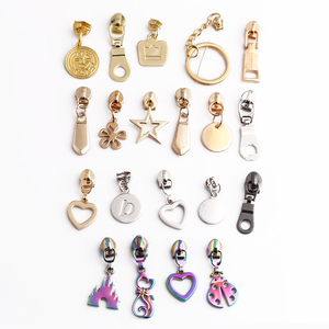 Tùy Chỉnh Thương Hiệu Logo Dây Kéo <span class=keywords><strong>Puller</strong></span> Cho Túi Hight Chất Lượng Mạ Dây Kéo Thanh Trượt - Product Image 1