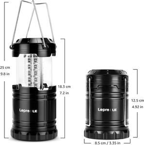 IPX4 핸들 휴대용 LED 캠핑 라이트 후크 포함 접이식 LED 텔레스코픽 라이트 3AA 배터리 포함 - Product Image 6