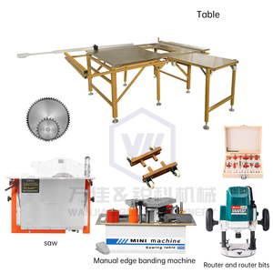 WJ160A Scie à table coulissante de style horizontal Portable pliant coupe panneau de travail du bois <span class=keywords><strong>chariot</strong></span> multifonction meilleur prix scie à pousser - Product Image 1