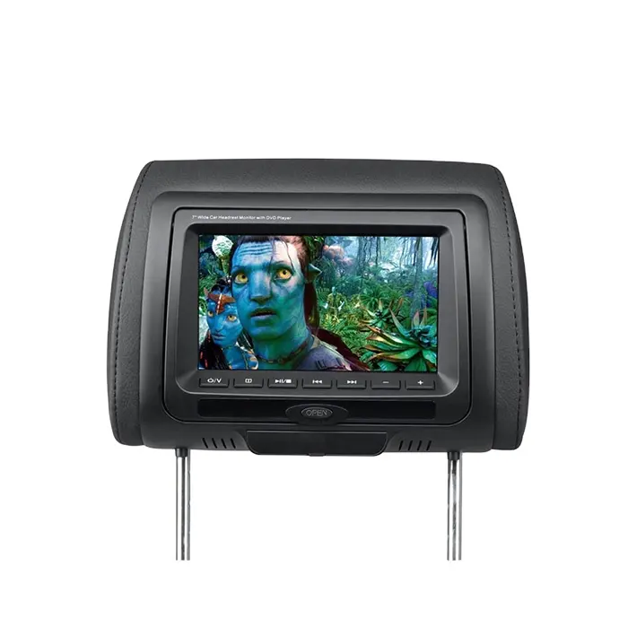 7 Inch Hd Screen Headrest Monitor TFT-LED with DVD player and wireless games Lcd Screen Headrest Tv For Car headrest monitor