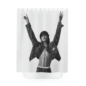 BTS Jeon jungkook affiche publicitaire inspiré rideau de douche kpop armée merch cadeaux salle de bain décor rideaux de bain