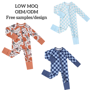 Kleding voor pasgeborenen, bamboe pyjama's, op maat gemaakte geruite en gestreepte multicolor, ademend, milieuvriendelijk, groothandel, rechtstreeks van de fabriek - Product Image 1