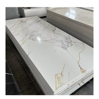 Feuilles de PVC modernes Panneau mural en marbre UV léger pour extérieur intérieur Installation facile pour la maison et le bureau Bâtiment Usine directe