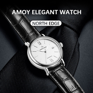 North Edge <span class=keywords><strong>AMOY</strong></span> Montre d'affaires de haute qualité pour hommes Montre de sport mécanique automatique en acier inoxydable Boussole IPS en cuir saphir - Product Image 6