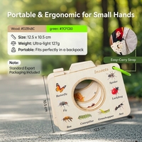 Jouet éducatif d'extérieur en bois très populaire : loupe cognitive pour bébé et ensemble de livres en bois pour l'exploration de la nature des enfants