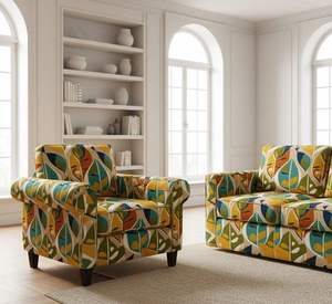 Tissu d'ameublement de luxe Riviera par le mètre – Textile imprimé élégant pour canapés, fauteuils et coussins - Product Image 3