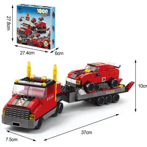 TS 1000 Pcs 6 In 1 Racing Car Building Blocks Educational Toy Bricks