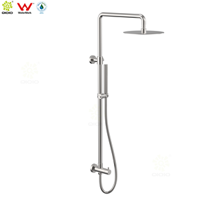 304 Edelstahl Wasserfall-Kombi-Duschset Badezimmer Inox Doppel-Duschsäule mit Wasserzulauf-Set - Product Image 4
