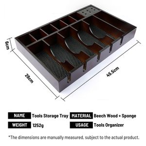 Cắt tóc công cụ tông đơ chủ Organizer hộp tre gỗ 6 khía chuyên nghiệp Salon Kéo Organizer barbers'clipper khay - Product Image 6