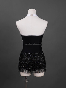 Costume da Ballo con <span class=keywords><strong>Frange</strong></span> di Alta Qualità, Abito da Ballo Latino Bianco e Nero, <span class=keywords><strong>Gonna</strong></span> da Jazz per Ragazze - Product Image 6