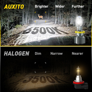 ไฟหน้า Auxito Y19 H11 LED แบบโปร่งแสง รุ่นพัดลม 12v 24V 42W 2300LM 6500K สีขาว 7035 หลอดไฟหน้า LED h11 - Product Image 4